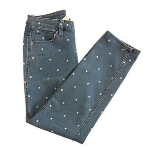 WORKSHOP Republic Clothing Polka Dot Jeans Women's Size 8 Blue‎ Denim